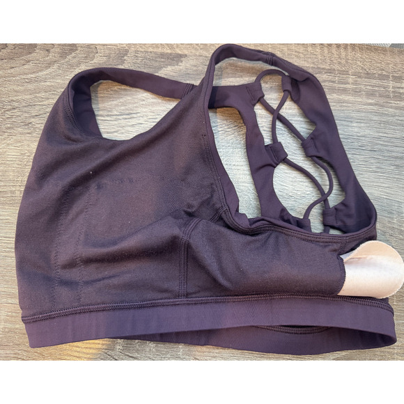 A6 Lululemon Tied To It Bra Black Cherry Size 4 $58 - Picture 5 of 6